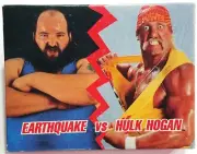VINTAGE 1990 WWF HASBRO WRESTLING SUPERSTARS HULK HOGAN VS EARTHQUAKE CARD GAME!