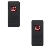 2 x Driving, Spot Lights Rocker Switch Waterproof, On - Off, 12-24 V
