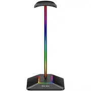 New Bee USB LED RGB Headphone Stand with 2 Charging Ports