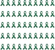 [Mzztino] 50 Pcs Green Ribbon Awareness Pins Mental Health Awareness Brooch Hope Enamel Lapel Pin Badge Awareness Product Brooch