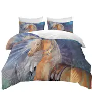 Native American Golden Horse Quilt Cover