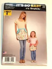 Simplicity A8120 Child's And Misses' Apron Sizes S-M-L / S-M-L
