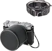 VOVMOEYA Fuji XM5 Mirrorless Camera Case Cover Set for Fuji XM5 Half Case Fuji X-M5 Camera Cover with Front Lens Cap and Shoulder Strap