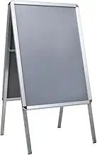 'vidaXL A1 Size Poster Stand - Durable Aluminium Alloy Display Board with Protective PVC Film - Lightweight and Collapsible for Advertising & Promotion - Silver