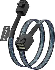 Internal Mini SAS to Mini SAS Cable, SFF-8643 to SFF-8643, Compatible with RAID or PCI Express Controller (1.6FT/0.5M)