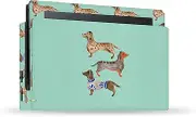 Official Cat Coquillette Dachshunds Art Mix Vinyl Sticker Gaming Skin Decal Cover Compatible with Nintendo Switch Console & Dock