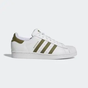 【adidas 愛迪達】Superstar 男女 休閒鞋 經典 Originals 貝殼頭 皮革 穿搭 白 墨綠(HP5501)