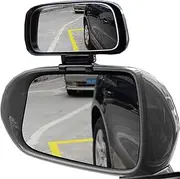 YUENTOEN Blind Spot Mirror, Side Mirror Wide Angle Mirror, HD Glass Convex 360 Degree Rotation Car Rear Auxiliary Mirror with Adjustable Sticker Automotive Exterior Accessories for Cars SUV Trucks