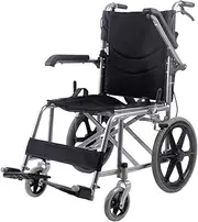 Manual Wheelchairs Carbon Steel Load 220lb Folding Wheelchair W/Adjustable Armrests 2 Types of Brakes Transport Wheelchair