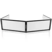 Pyle Tabletop DJ Booth Cover Screen-DJ Façade Front Board Display - White