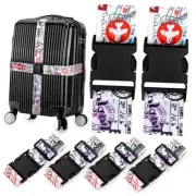 Adjustable Travel Luggage Strap Suitcase Belt Journey(4 PACK)-Without TSA Lock