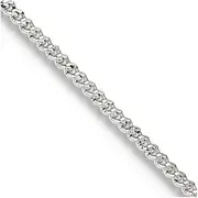 [JewelryWeb] 925 Sterling Silver Solid Polished Curb Chain Necklace 0.7mm Lobster Claw Jewelry Gifts for Women - Length Options: 41 46 51 61
