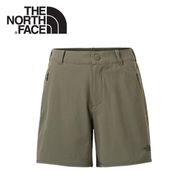 【The North Face 女 DWR透氣運動短褲《黑》】3CHO/跑步短褲/慢跑褲/健行褲/防潑水