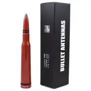 Anti-Theft Glossy Red 50 Caliber Bullet Stubby Short Antenna 5.5" For Toyota TRD (for: Toyota)