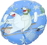 ARTSEWPLY Wear Resistant Inflatable Snow Tube for Thickened Winter Sledding Tire with Strong Handles Portable Snow Plaything for Family Fun Outdoors