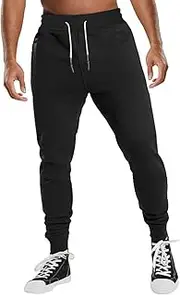 [Generic] Chinos Pants Men Casual Pocket Wide Leg Drawstring Pants Men's Drawstring Sweatpants and Yoga Pants