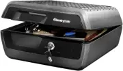 SentrySafe Fireproof and Waterproof Safe Box 0.36 Cubic Feet, Grey & Black