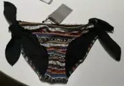 NEW VERO MODA LADIES BLACK PRINT BIKINI PANT BRIEF SIZE LARGE, XLARGE RRP £14