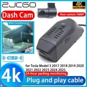 Plug and Play 4K 2160P UHD Wifi DVR Dash Cam Camera for Tesla Model 3 2017-2025