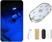 LED Lights for car Interior or Room Decoration, White, Blue, Multicolor Colors, for car Interior, Touch Activated Lights, Mini USB Lighting, Wireless Magnet (Blue)