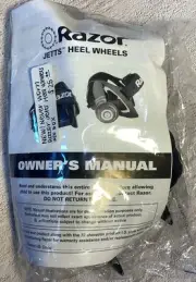 NEW RAZOR JETT’S HEEL WHEELS HEAVY DUTY SPARK & SKID PADS HOOK & LOOP STRAP 6+