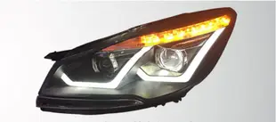 福特 FORD KUGA 雙L型導光 日行燈 +LED燈眉方向燈(促銷十組)(需先付款)