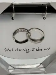 Malden With This Ring I Thee Wed Silver Metal Photo Album 20 pgs 40 pictures New