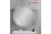 750MM ROUND GUN METAL FRAMED CARYSIL LED MIRROR