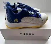 Under Armour Steph Curry GS 3Z6 Blue + White Boys Size 6.5Y Sneakers New In Box