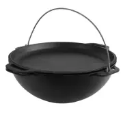 Asian cast iron cauldron with frying pan lid 2.6 gl . Kazan.Казан.WOK