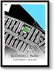 GroundDesigns GRIMSBY TOWN FC Football Gift BLUNDELL PARK Stadium Art Map A3 Print GTFC