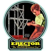 GILBERT ERECTOR SET BLACK BACKGROUND SELF ADHESIVE STICKER SET BOX LABEL