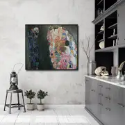 Death and life by Gustav Klimt Canvas Wall Art
