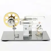 Stirling Engine Motor Kit Mini Hot Air Stirling Engine Motor Model Streaming Power Physics Experiment Educational Toy Learning Science Experiment Toys for Kids Students
