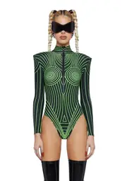 [Badinka] Maxima Green Serious Bodysuit