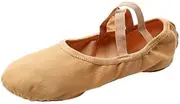 [UxicRuya] 2X Lightweight Girls Canvas Ballet Shoes Ballet Slipper for Kids Women, Shoes for Dancing Training Fitness Exercise