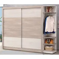 在飛比找蝦皮購物優惠-【新荷傢俱工場】T 295 北歐雙色木紋7尺/5尺滑門衣櫃 