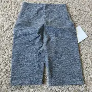 beyond yoga Womens High Waisted Biker Short Spacedye Black S $68
