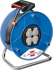 Brennenstuhl Garant E Cable Reel (50 m Cable in Black, Special Plastic, Indoor Use, Made in Germany)