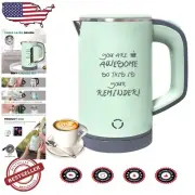 Cordless 0.8L Tea Kettle - Fast Boiling, Double Wall Safety for Home & Travel