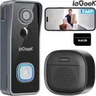 5MP Video Doorbell Waterproof Doorbell Camera Motion Detection Bell + 64G Card