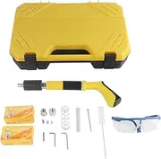 Manual Mini Steel Nail Gun Rivet Tool,Wall Fastening Rivet Tool, Wire Slotting Device Mini Portable Nail Shooting Machine Ceiling Wall Anchor for Penetrate Concrete Walls,Yellow