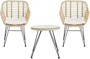 Gardeon 3PC Outdoor Furniture Bistro Set Lounge Setting Table Chairs Patio