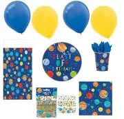 Blast Off Birthday 80-Piece Birthday Party Kit For 16 Guests