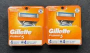 NEW Sealed Gillette Fusion5 Razor Blade Refills (2)4-packs (8) Cartridges Ttl