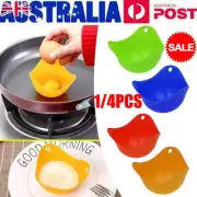 1/4PCS Silicone Egg Poacher Poaching Pods Pan Poached Cups Moulds For Kitchen HG