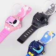 Kids Mini Electric Watch Wrist Strap Wearable Remote Control Racing Car Toy 360 Degrees Rotation Anti-interference 2.4 GHz USB Charge, For Children Indoor & Outdoor Interactive Game Toy