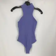 FASHION NOVA Eden SNATCHED BODYSUIT Snap Purple Sleeveless B2348FN Small NWT