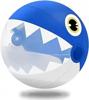 GODR7OY 16" Large Beach Ball, Clear Shark Inflatable Beach Balls Beach Toys for Kids and Adults Birthday Party Supplies, Fun Shark Swimming Pool Balls - Pool Toys and Summer Parties Water Games Gifts