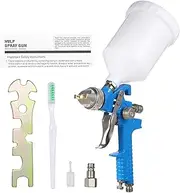 Spray Air Paint Sprayer with 1.3 mm Nozzle 600ml Cup Gravi Feed Spray Paint Gun for House Painting Automotive and Furniture Painting Blue 1. m